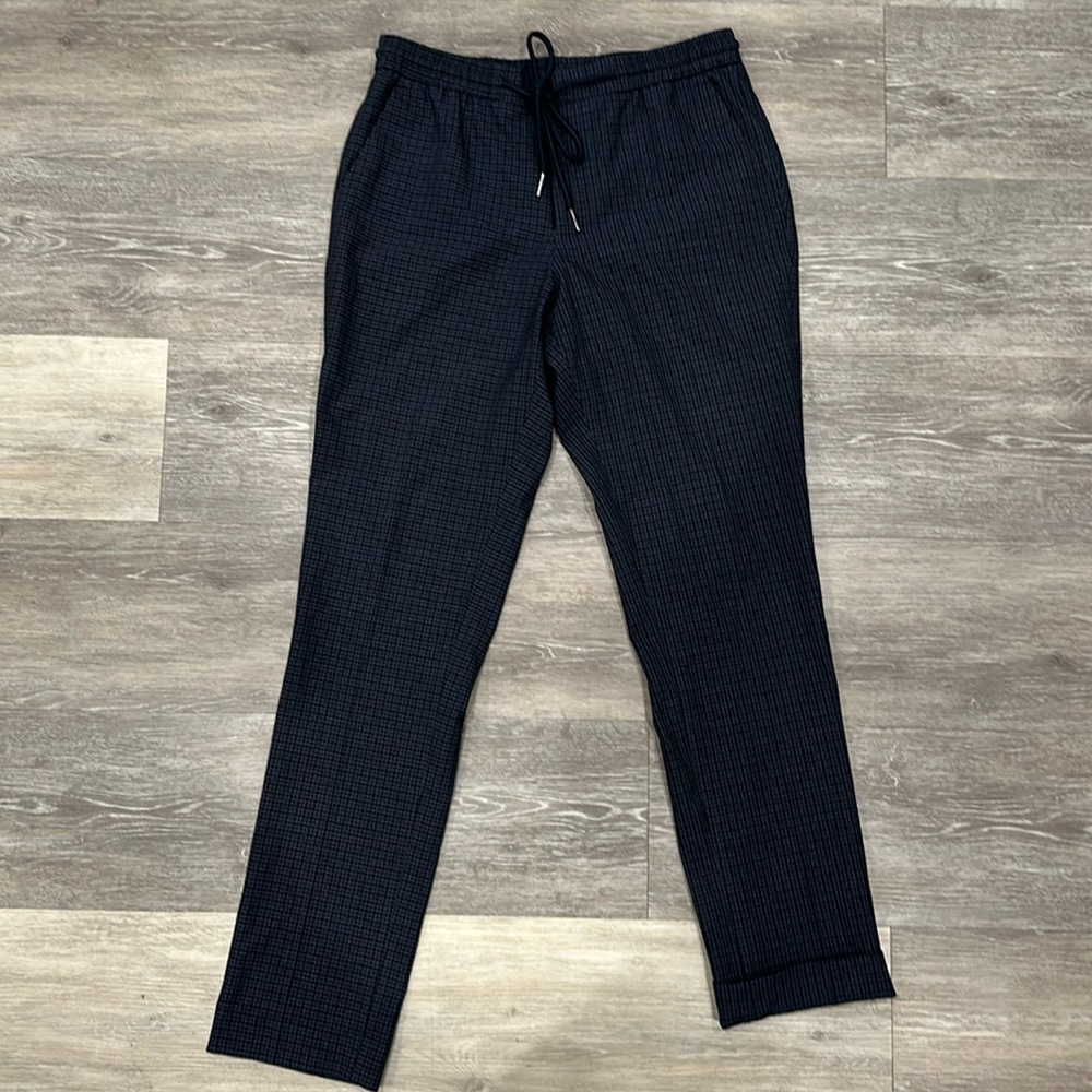 Express men’s small Extra slim plaid pattern drawstring dress pant